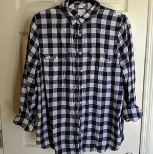 J Crew women's "perfect fit" plaid shirt